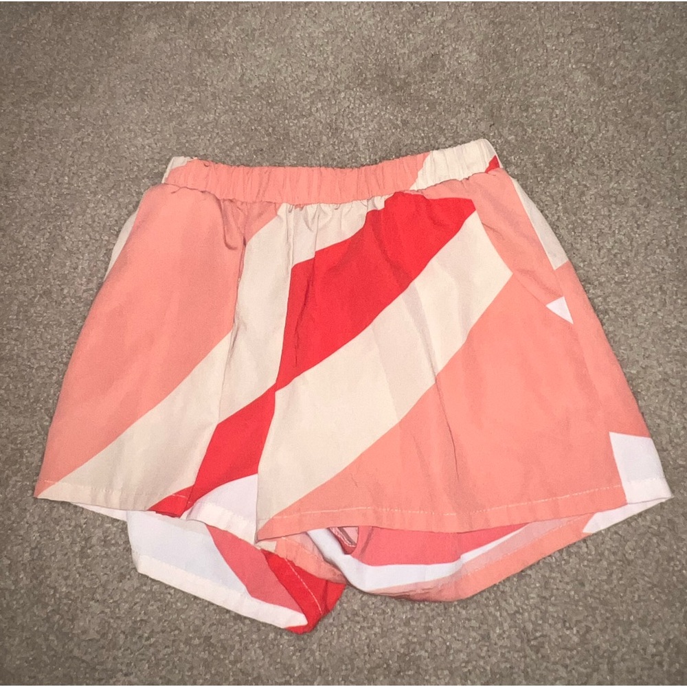 Tyche Cream, Orange & Red High Waist shorts size S - Picture 5 of 7